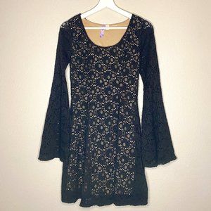 Francesca's Lace Mini Dress, size XS, black